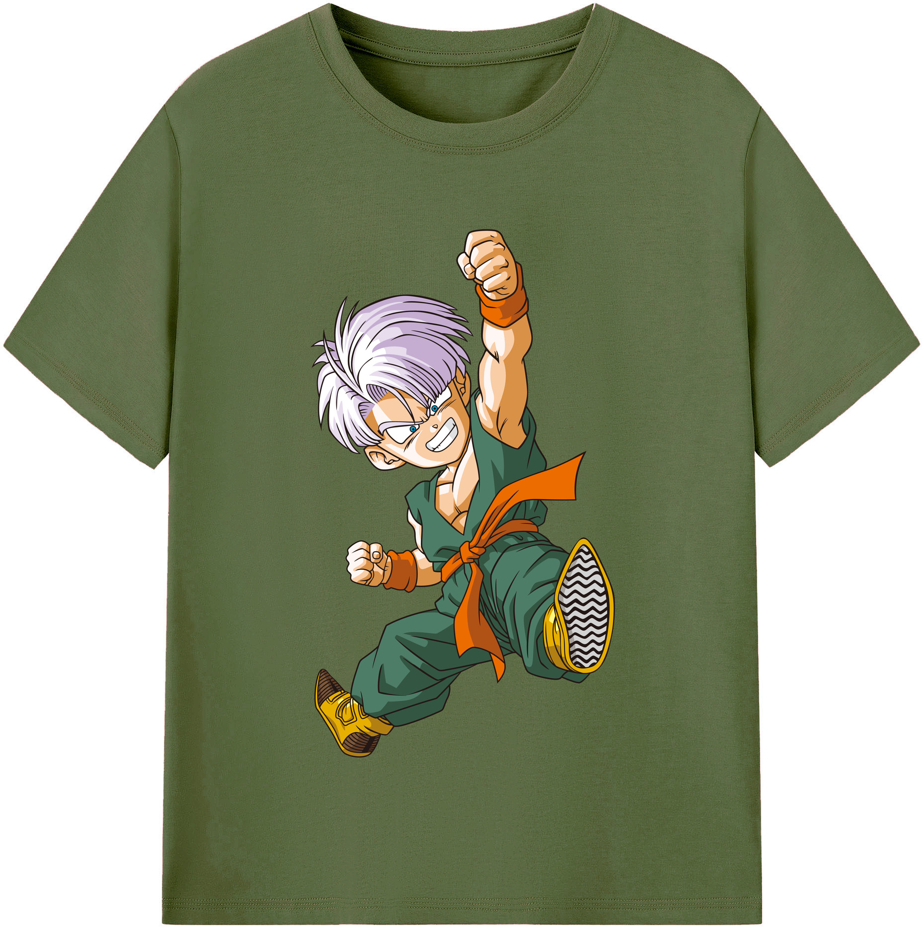 （画像用） ドラゴンボール トランクス（Torankusu）DRAGON BALL Trunks 綿100％半袖Tシャツ（フロントプリント）
